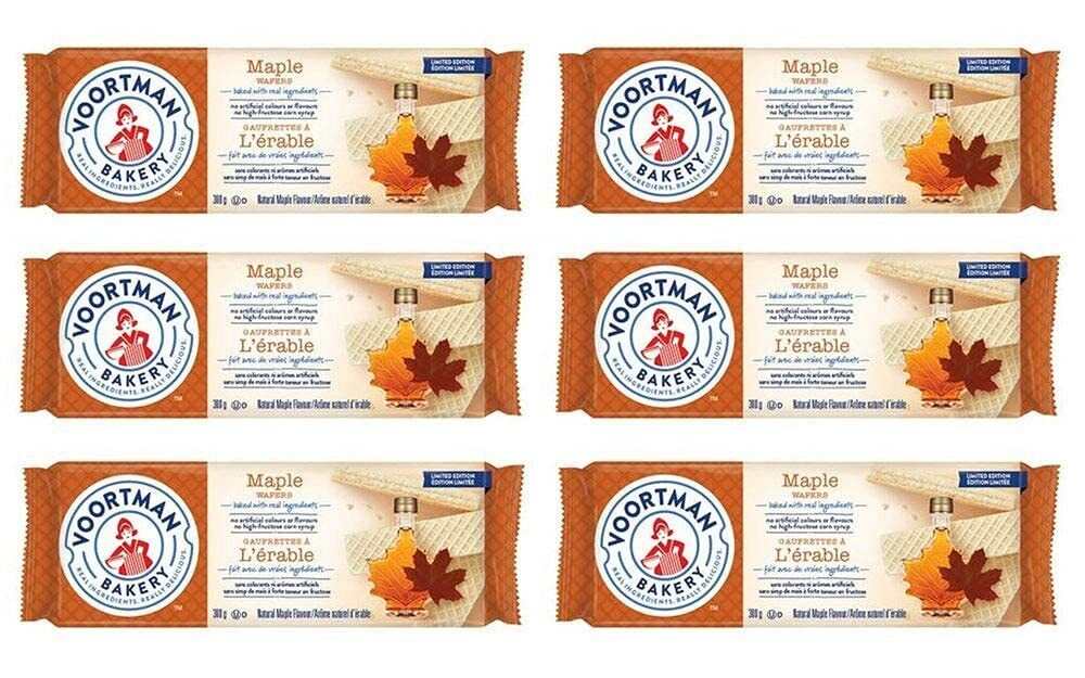 Voortman Maple Wafer Cookies, 300g/10.6 oz. 6 PACKS