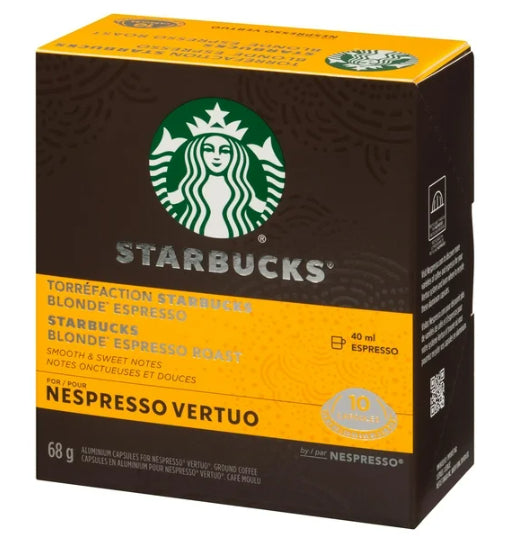 Starbucks Coffee Pods Blonde Espresso Roast 10 Capsules 68 g