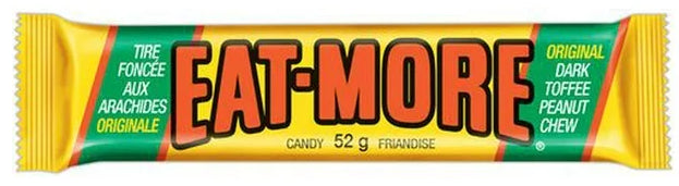 EAT-MORE Original Toffee Peanut Chew Bars, 4 x 52g, 208g