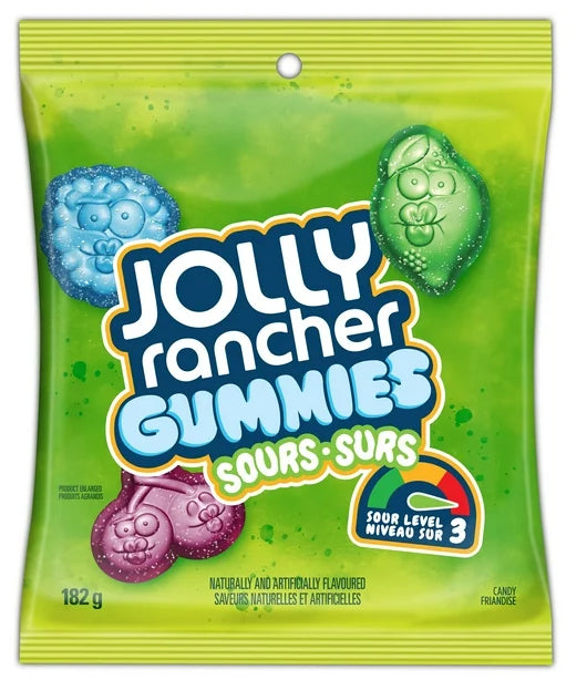 JOLLY RANCHER SOUR ORIGINAL, Gummy Candy, 182g