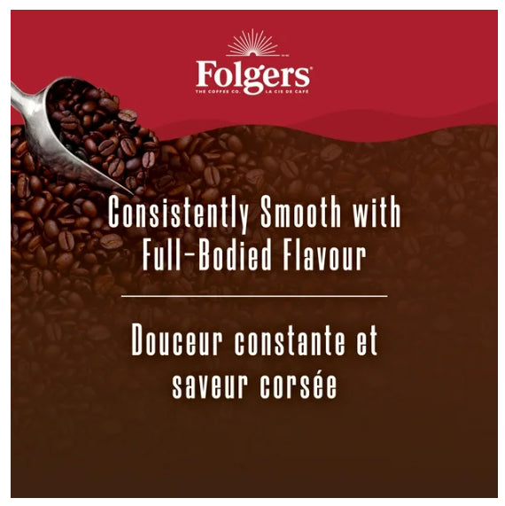 Folgers Classic Medium Roast K-Cup Coffee Pods, 12 Count, 96g