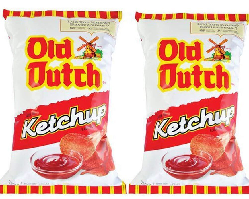 Old Dutch Ketchup Potato Chips Large Family size - 2 BAGS