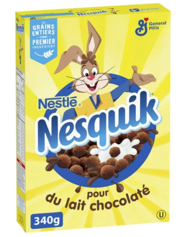 Nesquik Chocolate Breakfast Cereal, Whole Grains and Fibre, 340g