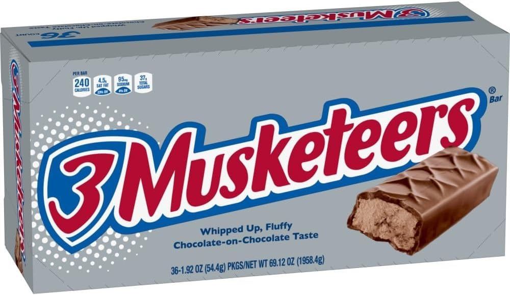 3 Musketeers Chocolate Bars Case, 36x54g