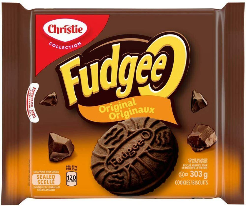 Fudgee-O Original Cookies Resealable Pack 303g Each 6 Packs