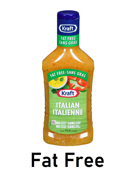 Kraft Fat Free Italian Dressing, 475mL/16 fl oz Bottle