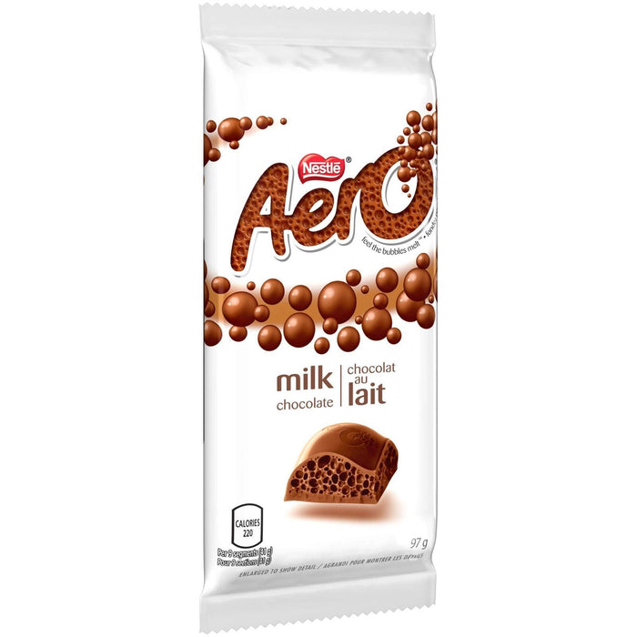 Nestle Aero Milk Chocolate, 97g Tablet Jumbo Bar