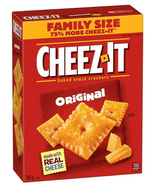 Cheez-It Canada Family Size Baked Snack Crackers Original, 352g