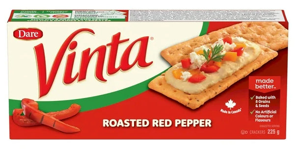 Dare Vinta Roasted Red Pepper Crackers, 225g