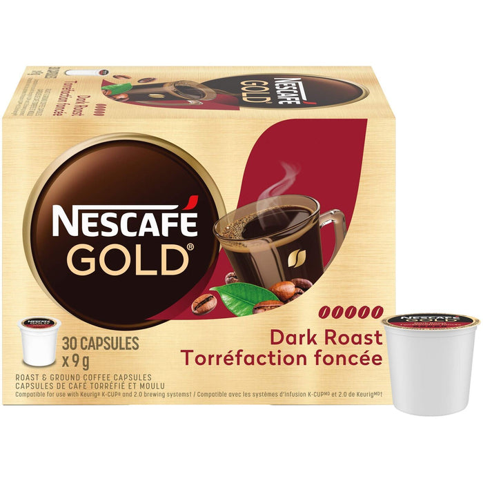 NESCAFE Gold Dark Roast Capsules, K-Cup Compatible Pods, 30 Count - CanadaGrocery