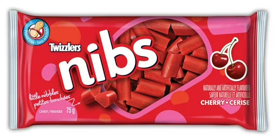 TWIZZLERS NIBS Cherry Licorice Candy, 75g