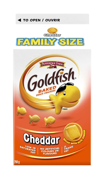 Goldfish Family Size Cheddar Crackers, 750g/26.5 oz, Carton (Canadian) - CanadaGrocery