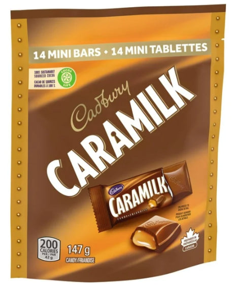 Cadbury Caramilk Mini Chocolate Candy Bars, 147g