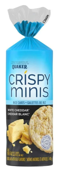 Quaker Crispy Minis White Cheddar Flavor Brown Rice Cakes, 140g