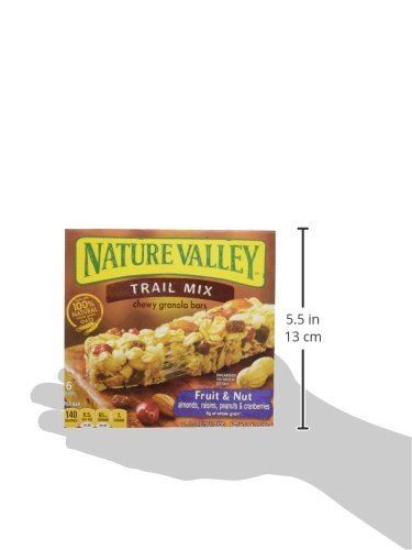 Nature Valley Fruit and Nut Trail Mix Chewy Granola Bars, 5 Count Each 4 Boxes