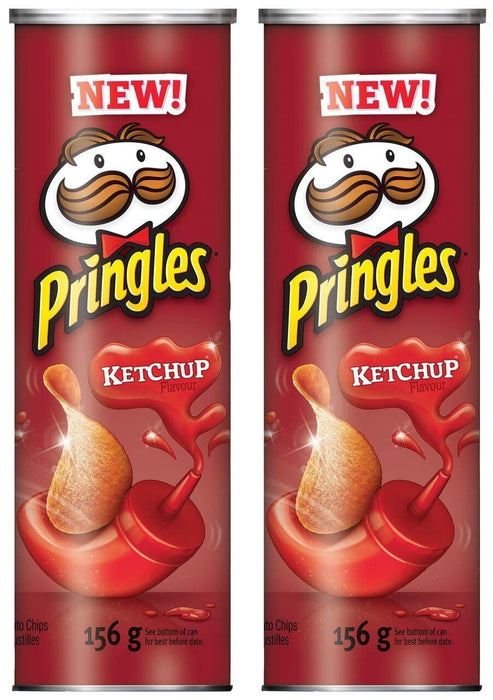 Pringles Ketchup Potato Chips 156g/5.5oz 2 CANS