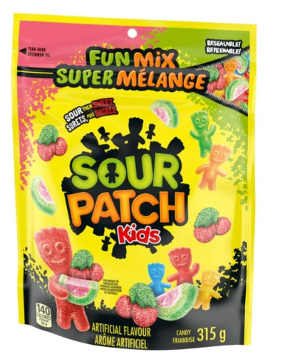 Sour Patch Kids, Fun Mix Candy, Variety Pack, Resealable Bag, Gummy Candy, 315g