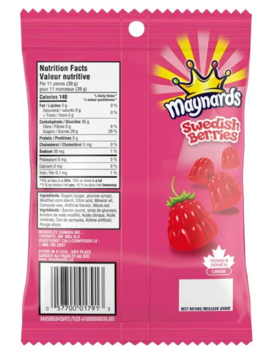 Maynards Swedish Berries Gummy Candy, 154g