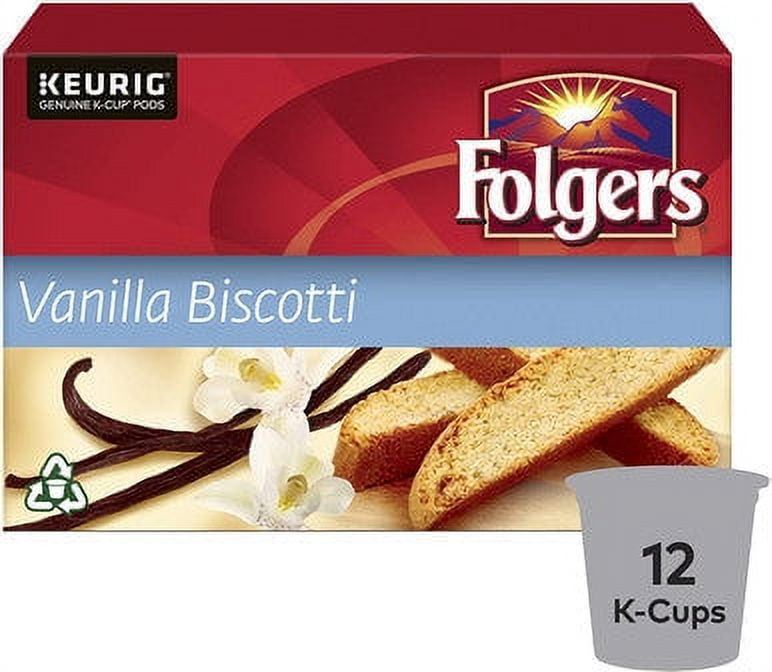 Folgers Vanilla Biscotti  Coffee Pods,12 Pods,108g