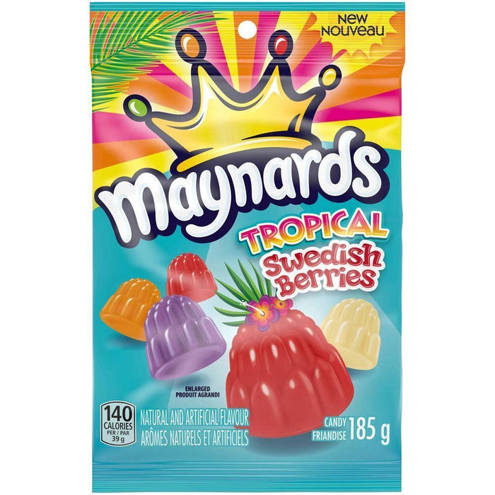 Maynards Gummy Tropical Swedish Berries 185g/6.5 oz