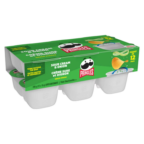Pringles Potato Chips Snack Stackers Sour Cream & Onion 12 x 19g