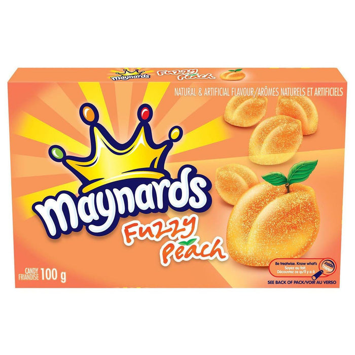 Maynards Fuzzy Peach Gummy Candy 100g Each, 6 Boxes