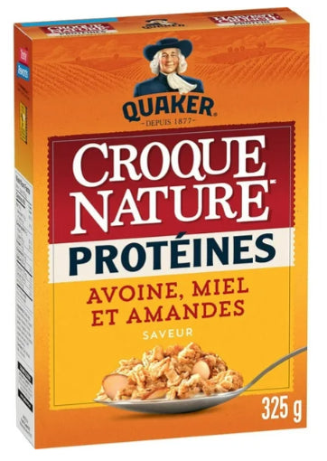 Quaker Harvest Crunch Protein Oat, Honey and Almond Cereal, 325g