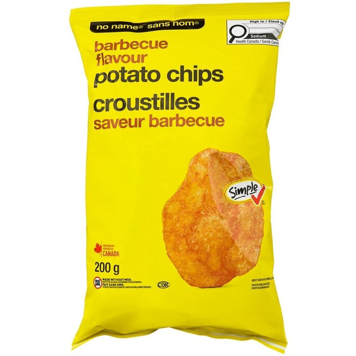 No Name Barbecue Flavour Potato Chips, 200g