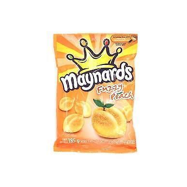 Maynards Gummy Fuzzy Peach Candy 185g Each 12 Bags - CanadaGrocery