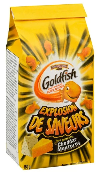 Goldfish Cheddar Jack'd Flavor Blasted, Crackers, 180g