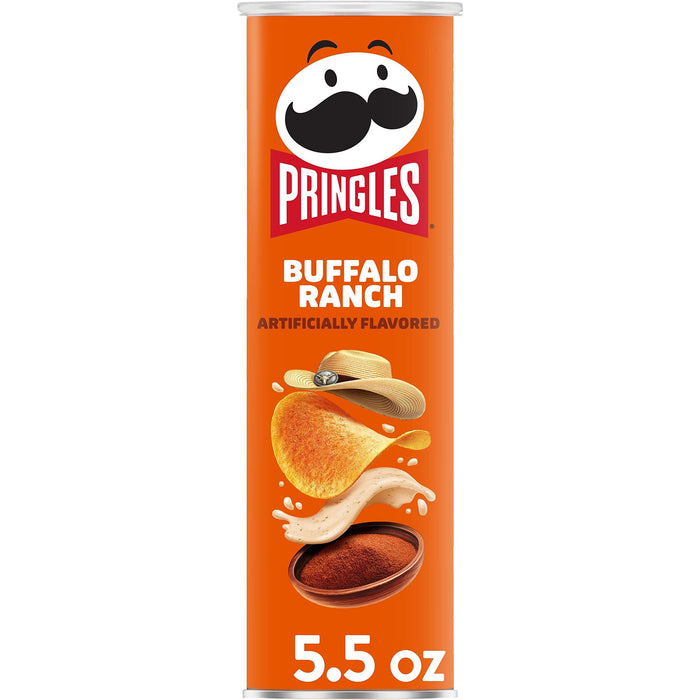 Pringles Potato Chips, Buffalo Ranch Flavored, 5.5oz Can - CanadaGrocery