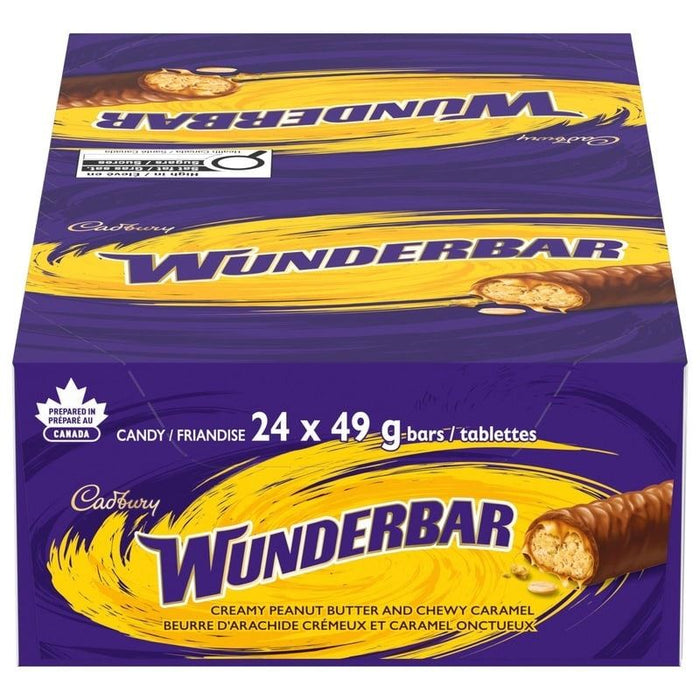 Cadbury Wunderbar Chocolatey Candy Bars Case, 24x49g