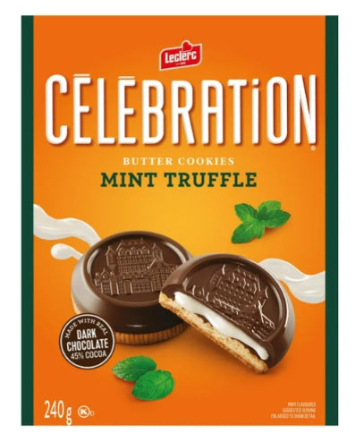 Celebration Mint Truffle Dark Chocolate 45% Cocoa Butter Cookies, 240g