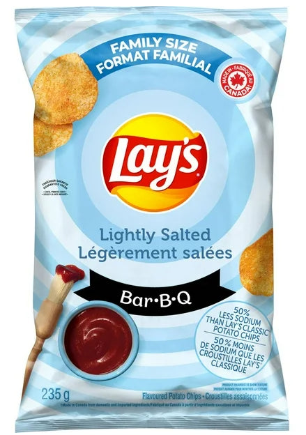 Lay's Lightly Salted BBQ Flavored Potato Chips, 235g