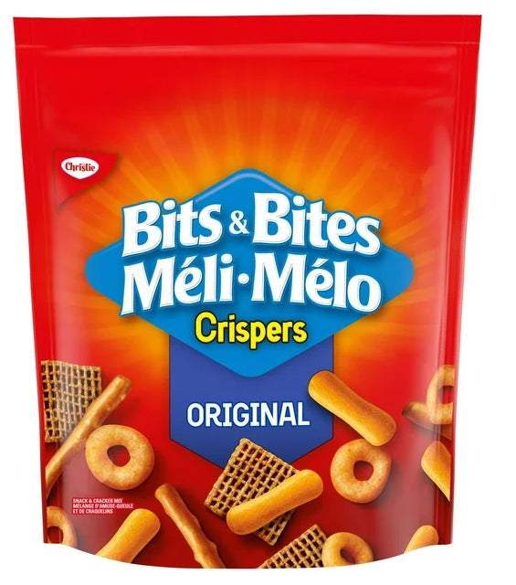 Crispers Bits & Bites Original Snack and Cracker Mix, 145g