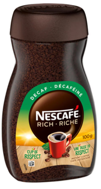 Nescafe Rich Instant Coffee Decaffeinated 100g
