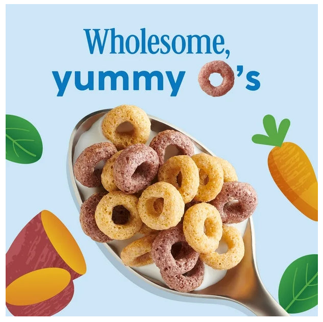 Cheerios Veggie Blends Blueberry Banana Cereal, Whole Grains, 300g