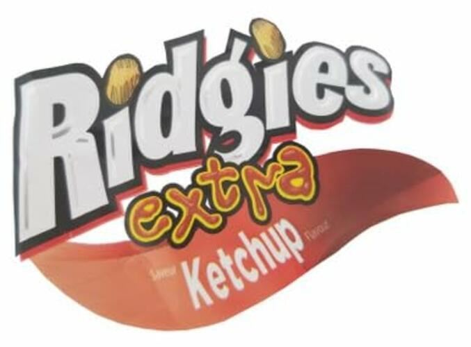 Old Dutch Ridgies Extra Ketchup Potato Chips, 200g/7oz,