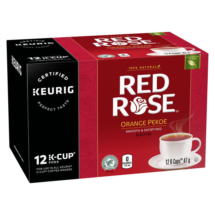 Red Rose Orange Pekoe Tea Keurig K-Cup Pods 12 Cups