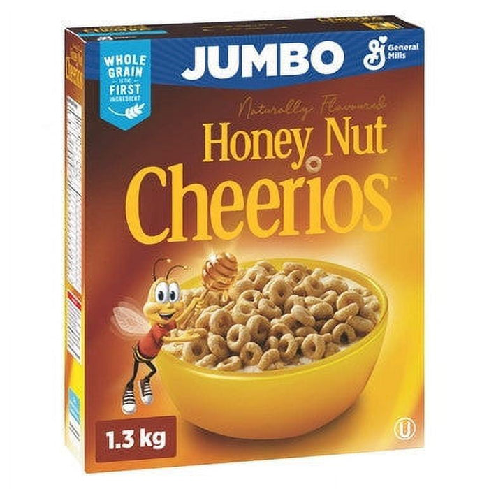 Cheerios Honey Nut Jumbo Cereal, 1.3kg/45.85oz - CanadaGrocery