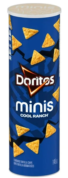 Doritos Minis Cool Ranch Flavored Tortilla Chips, Canister, 145g