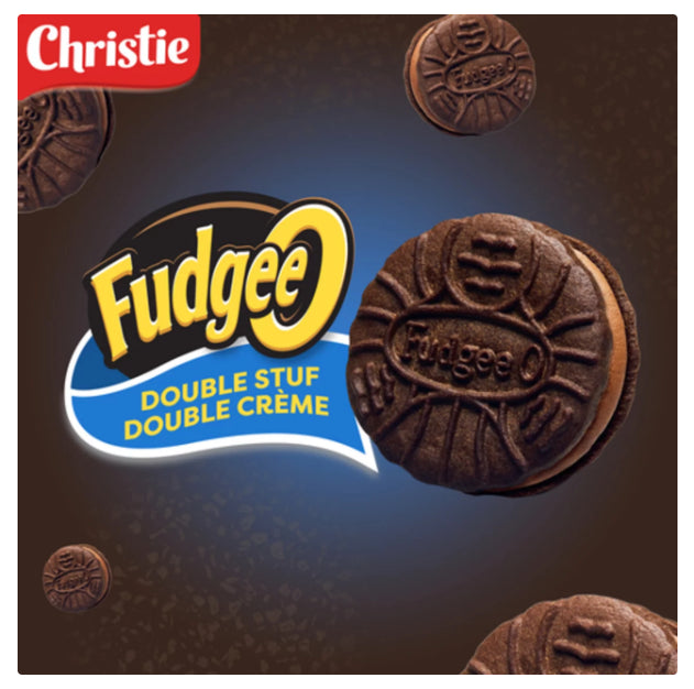 Fudgee-O Sandwich Cookies Double Stuf Creme Filled 303g