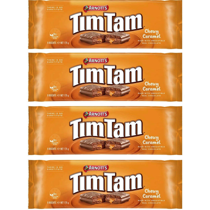 Arnott's Tim Tam Chewy Caramel (4 Pack) - Australian Chocolate Biscuits - CanadaGrocery