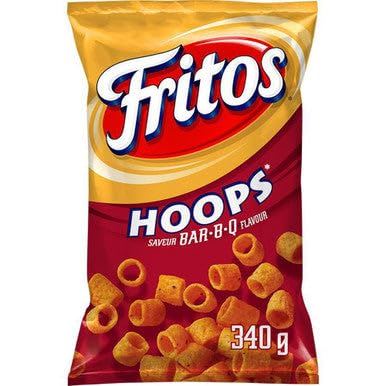 Fritos Hoops BBQ Corn Chips, 340g/12 oz Bag