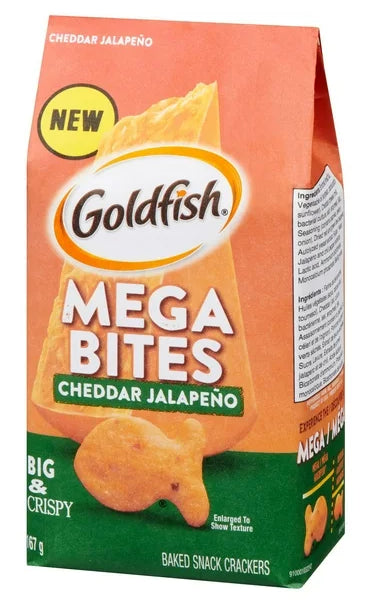 Goldfish Mega Bites Cheddar Jalapeno Crackers, 167g