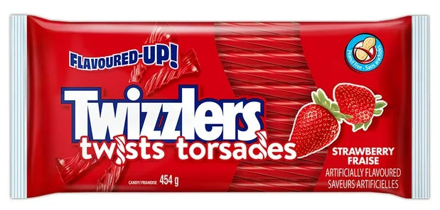 TWIZZLERS Strawberry Twists Candy, 454g