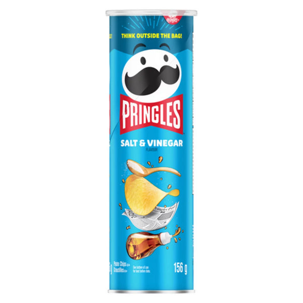 Pringles Canned Potato Chips Salt & Vinegar 156g