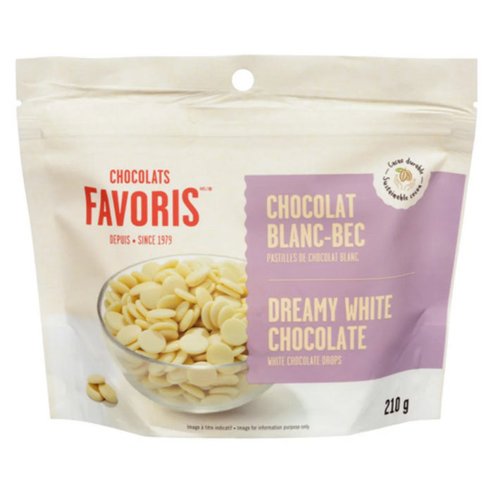 Chocolats Favoris Chocolate Drops Dreamy White Chocolate 210g