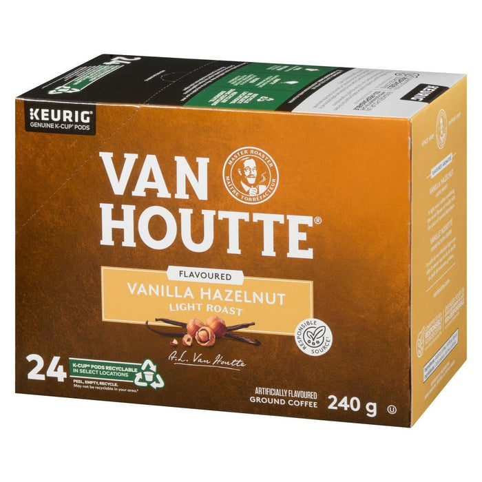 Van Houtte Vanilla Hazelnut Coffee Portion Pack for Keurig Brewers 24 Count