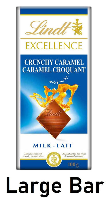 Lindt Excellence Crunchy Caramel Milk Chocolate Bar 100g Large Bar